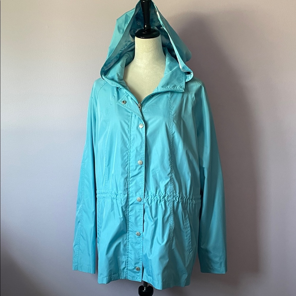 Dennis Basso Aqua Hooded Jacket
